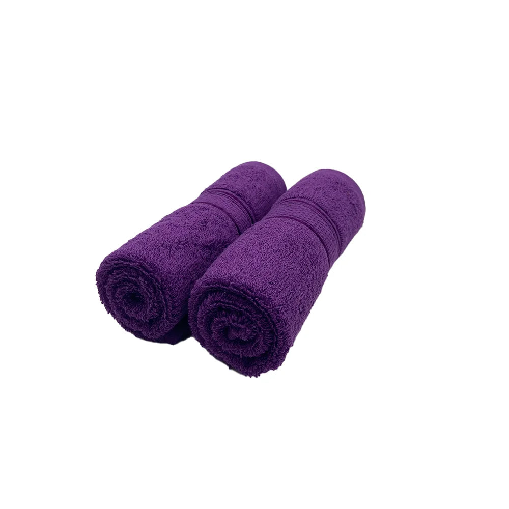 BYFT Daffodil Cotton Towel Purple Luxury - Soft, Absorbent, Quick-Dry, 500 GSM Bath Towel Set