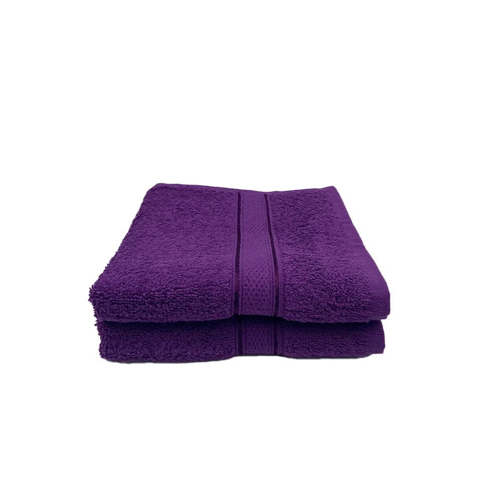 BYFT Daffodil Cotton Towel Purple Luxury - Soft, Absorbent, Quick-Dry, 500 GSM Bath Towel Set