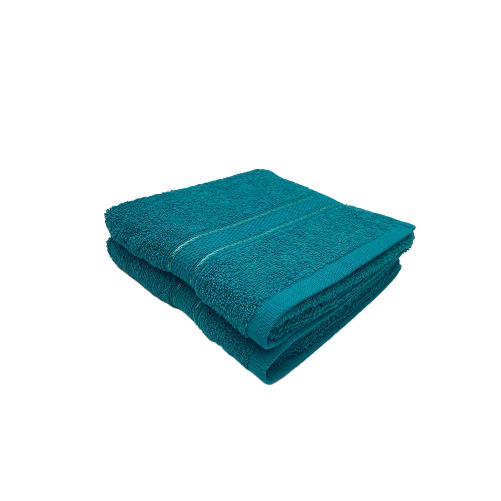 BYFT Daffodil Cotton Towel Turquoise Blue Luxury - Soft, Absorbent, Quick-Dry, 500 GSM Bath Towel Set