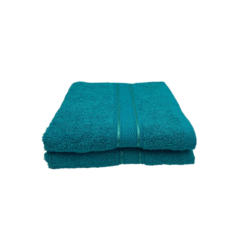 BYFT Daffodil Cotton Towel Turquoise Blue Luxury - Soft, Absorbent, Quick-Dry, 500 GSM Bath Towel Set