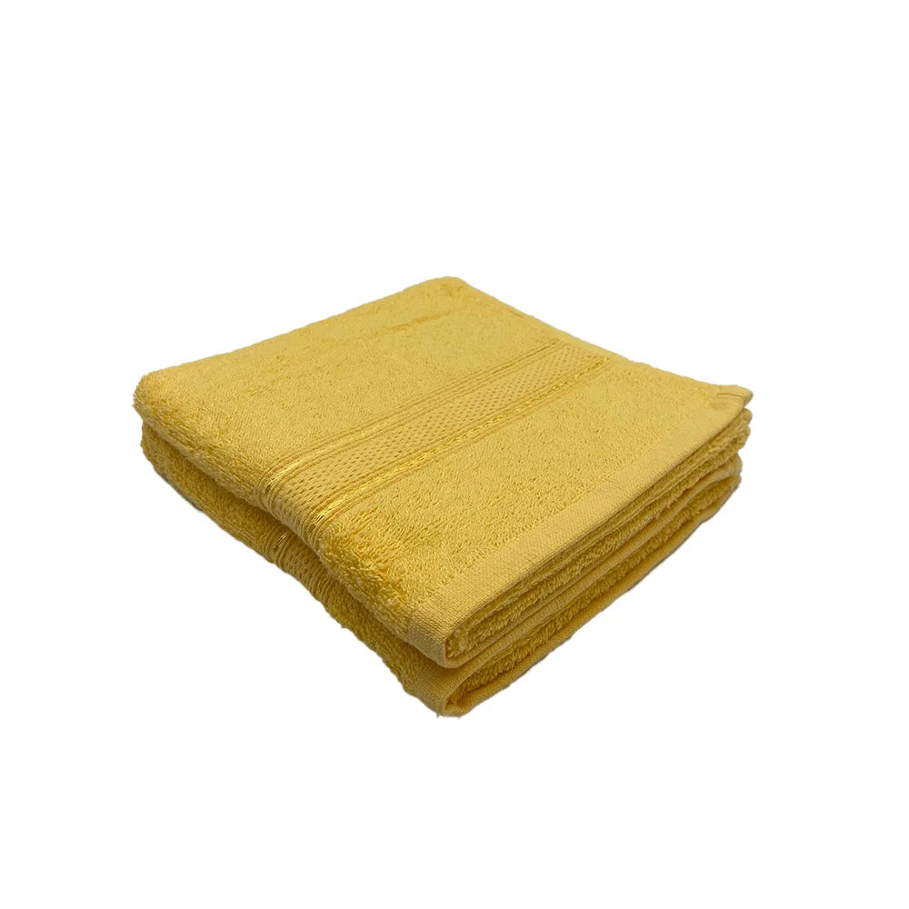 BYFT Daffodil Cotton Towel Yellow Luxury - Soft, Absorbent, Quick-Dry, 500 GSM Bath Towel Set