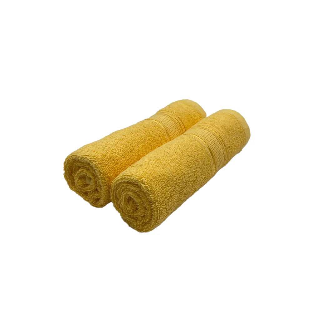 BYFT Daffodil Cotton Towel Yellow Luxury - Soft, Absorbent, Quick-Dry, 500 GSM Bath Towel Set