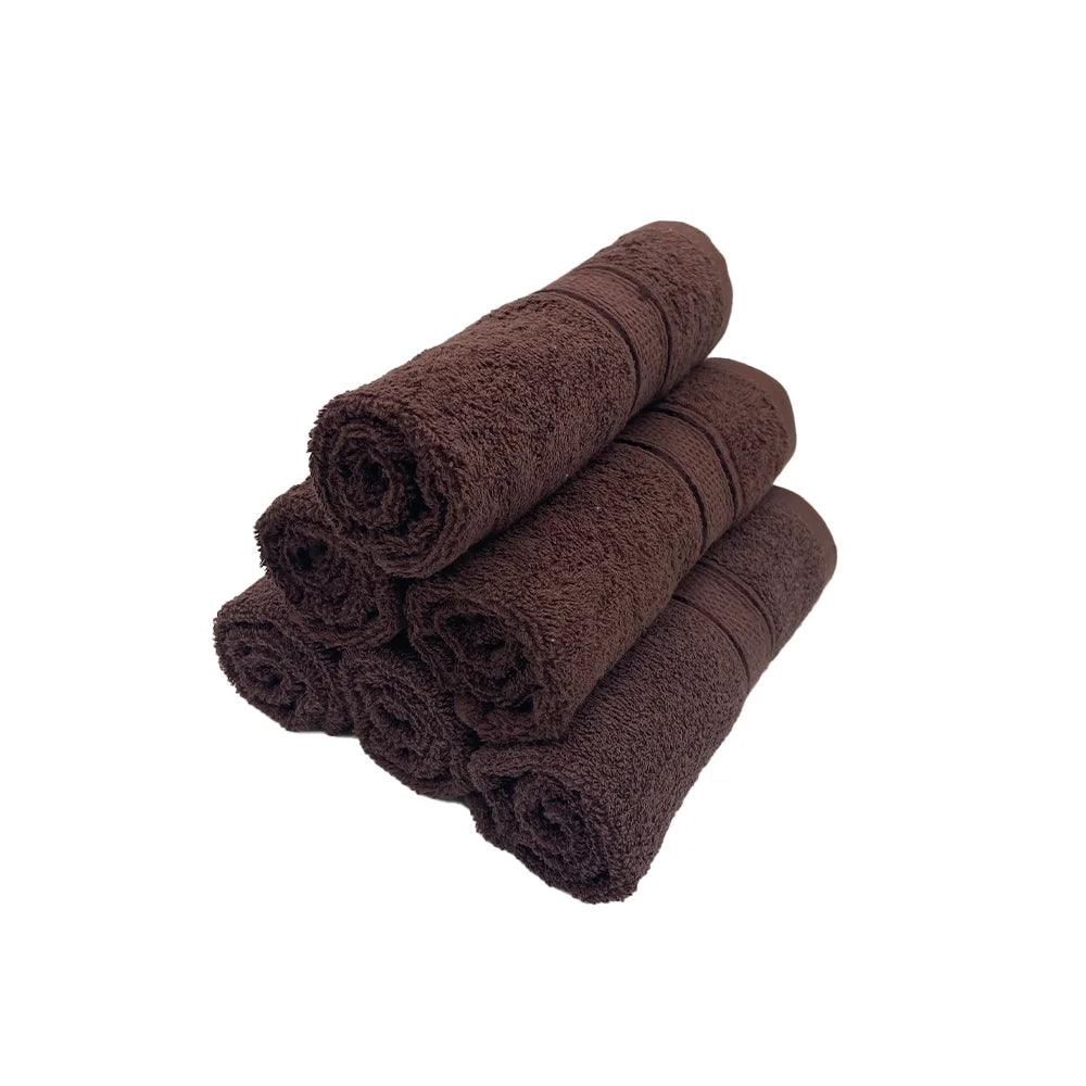 BYFT Daffodil Cotton Towel Brown Luxury - Soft, Absorbent, Quick-Dry, 500 GSM Bath Towel Set