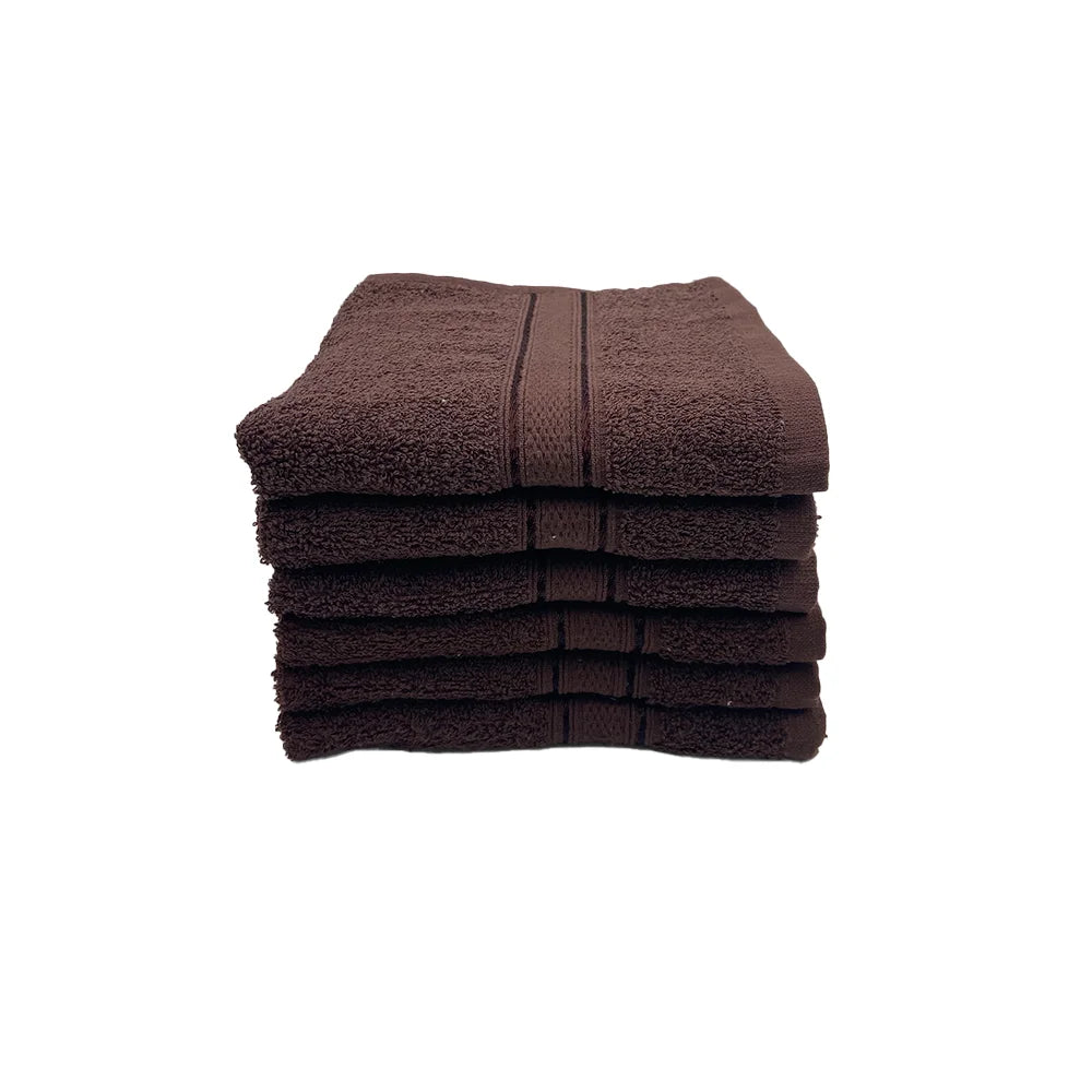 BYFT Daffodil Cotton Towel Brown Luxury - Soft, Absorbent, Quick-Dry, 500 GSM Bath Towel Set