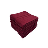 BYFT Daffodil Cotton Towel Burgundy Luxury - Soft, Absorbent, Quick-Dry, 500 GSM Bath Towel Set