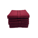 BYFT Daffodil Cotton Towel Burgundy Luxury - Soft, Absorbent, Quick-Dry, 500 GSM Bath Towel Set