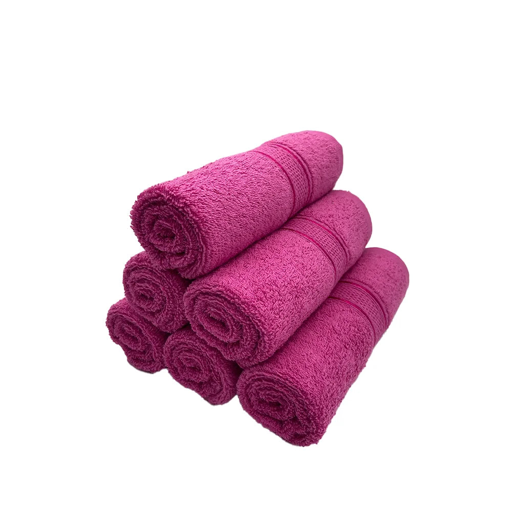 BYFT Daffodil Cotton Towel Fuchsia Pink Luxury - Soft, Absorbent, Quick-Dry, 500 GSM Bath Towel Set