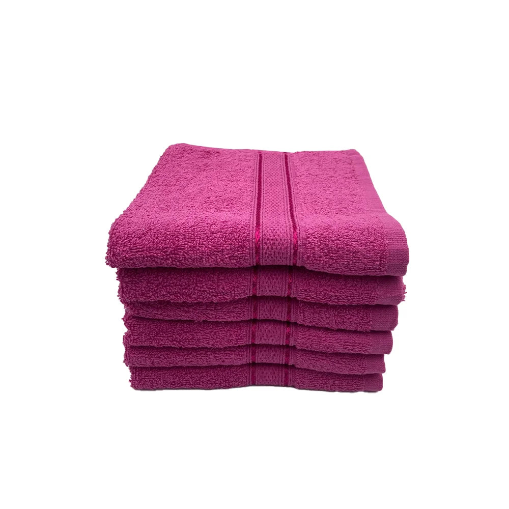 BYFT Daffodil Cotton Towel Fuchsia Pink Luxury - Soft, Absorbent, Quick-Dry, 500 GSM Bath Towel Set