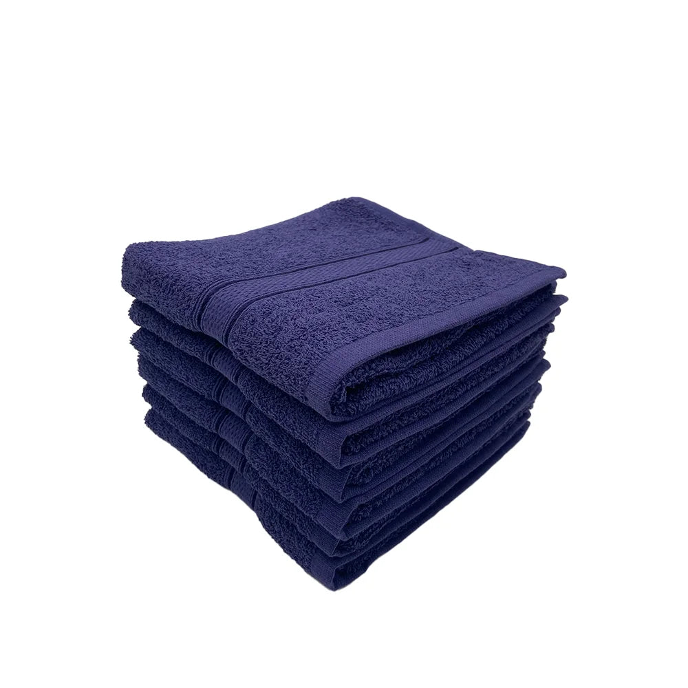 BYFT Daffodil Cotton Towel Navy Blue Luxury - Soft, Absorbent, Quick-Dry, 500 GSM Bath Towel Set