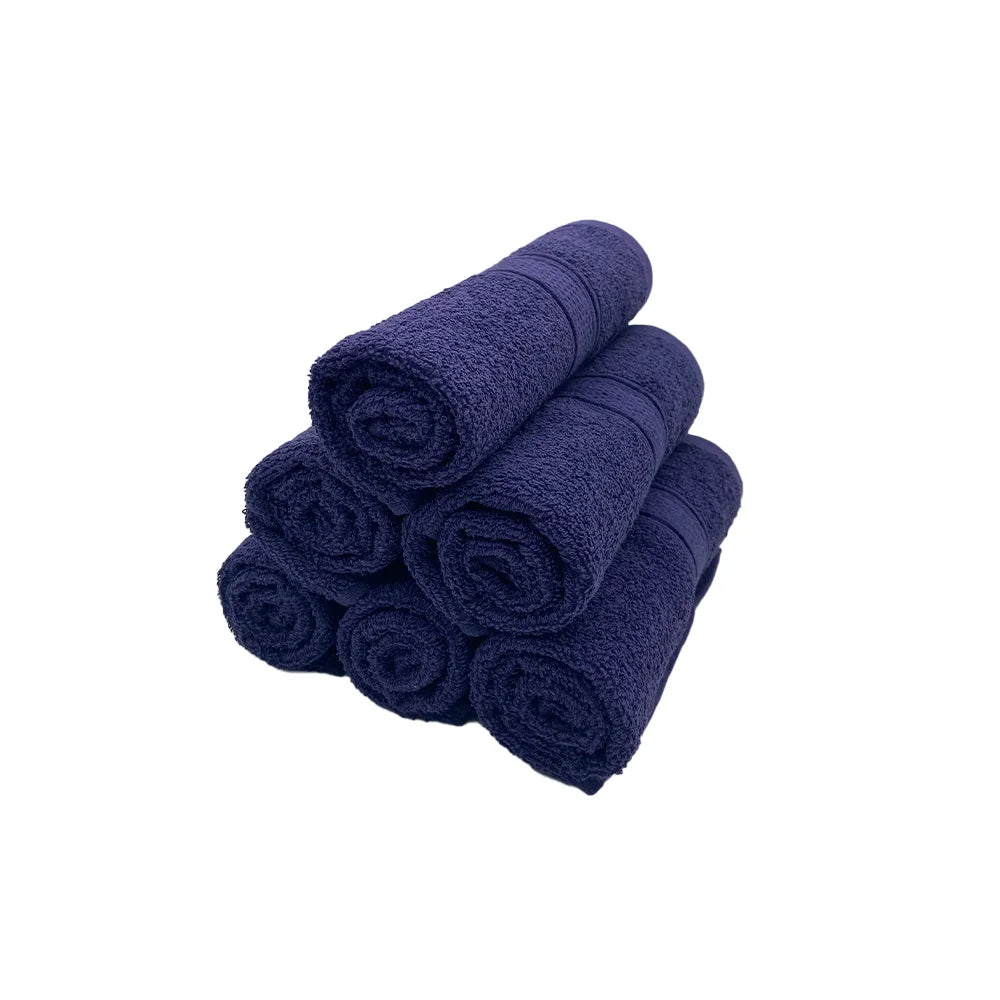 BYFT Daffodil Cotton Towel Navy Blue Luxury - Soft, Absorbent, Quick-Dry, 500 GSM Bath Towel Set