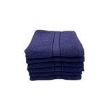 BYFT Daffodil Cotton Towel Navy Blue Luxury - Soft, Absorbent, Quick-Dry, 500 GSM Bath Towel Set