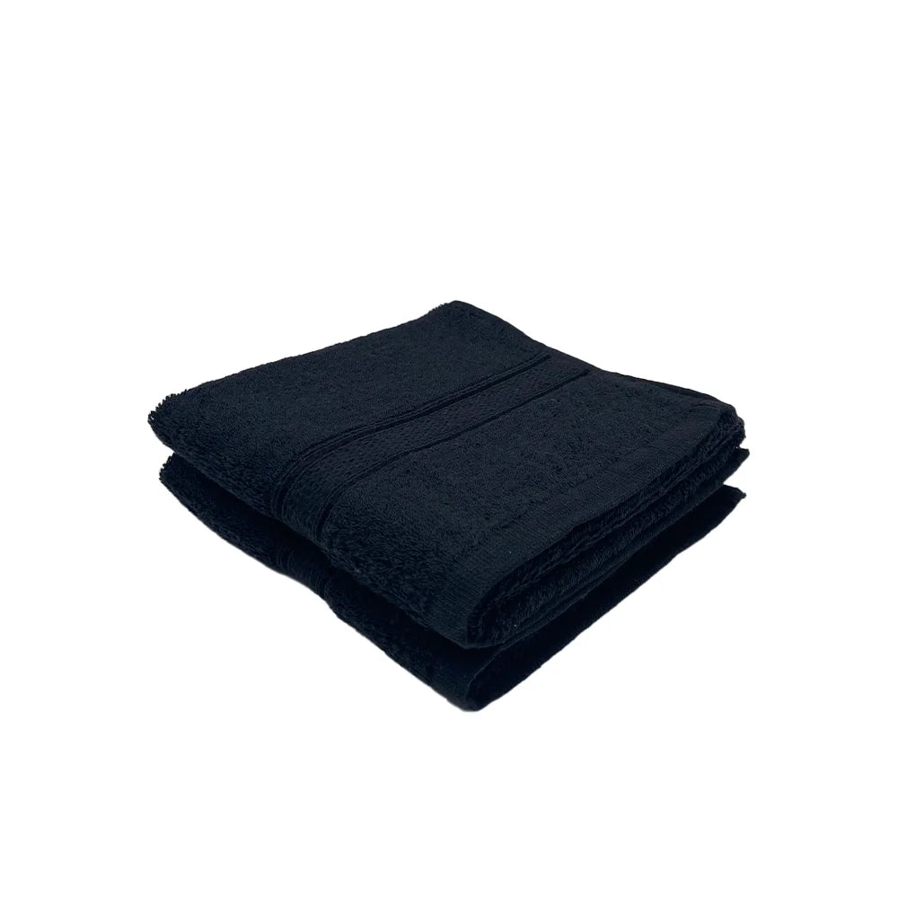 BYFT Daffodil Cotton Towel Black Luxury - Soft, Absorbent, Quick-Dry, 500 GSM Bath Towel Set