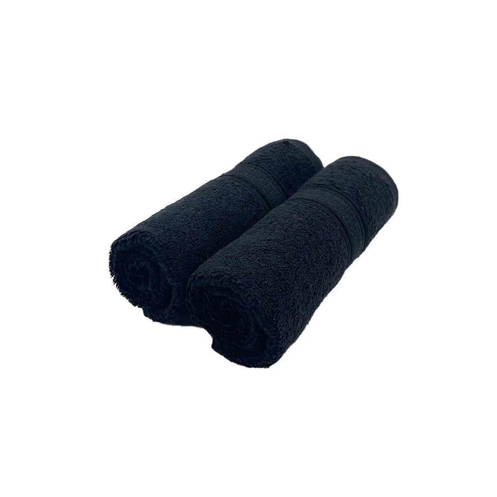 BYFT Daffodil Cotton Towel Black Luxury - Soft, Absorbent, Quick-Dry, 500 GSM Bath Towel Set