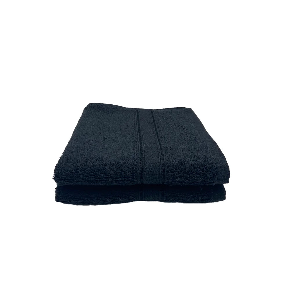 BYFT Daffodil Cotton Towel Black Luxury - Soft, Absorbent, Quick-Dry, 500 GSM Bath Towel Set