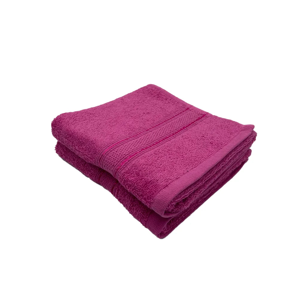 BYFT Daffodil Cotton Towel Fuchsia Pink Luxury - Soft, Absorbent, Quick-Dry, 500 GSM Bath Towel Set