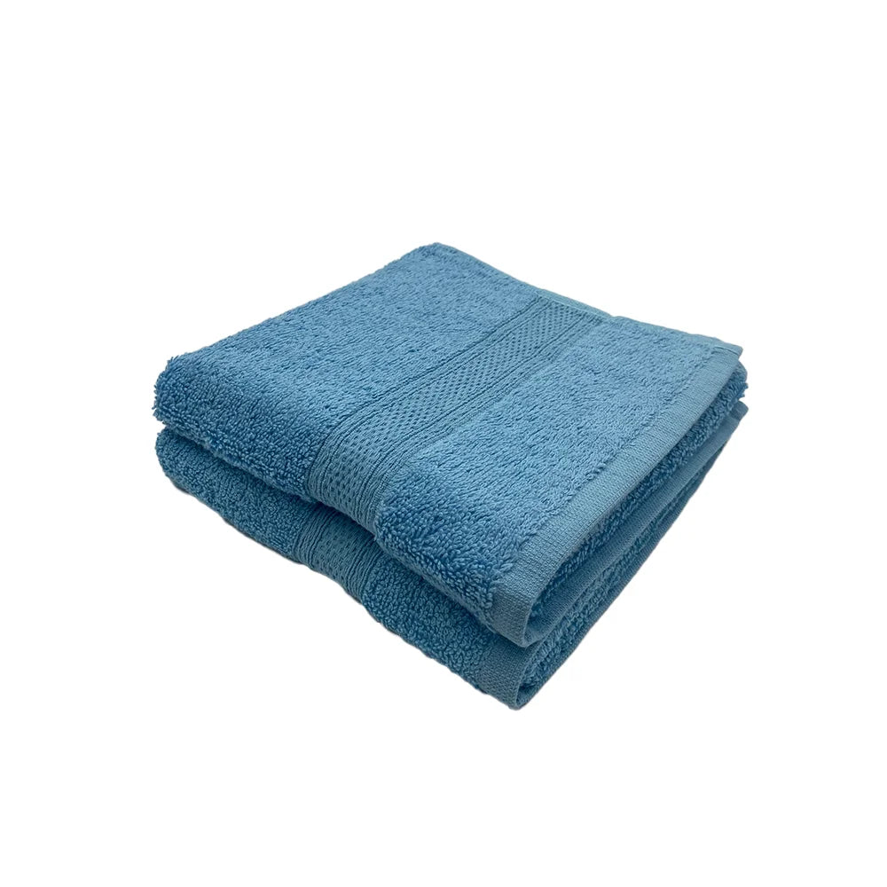 BYFT Daffodil Cotton Towel Light Blue Luxury - Soft, Absorbent, Quick-Dry, 500 GSM Bath Towel Set