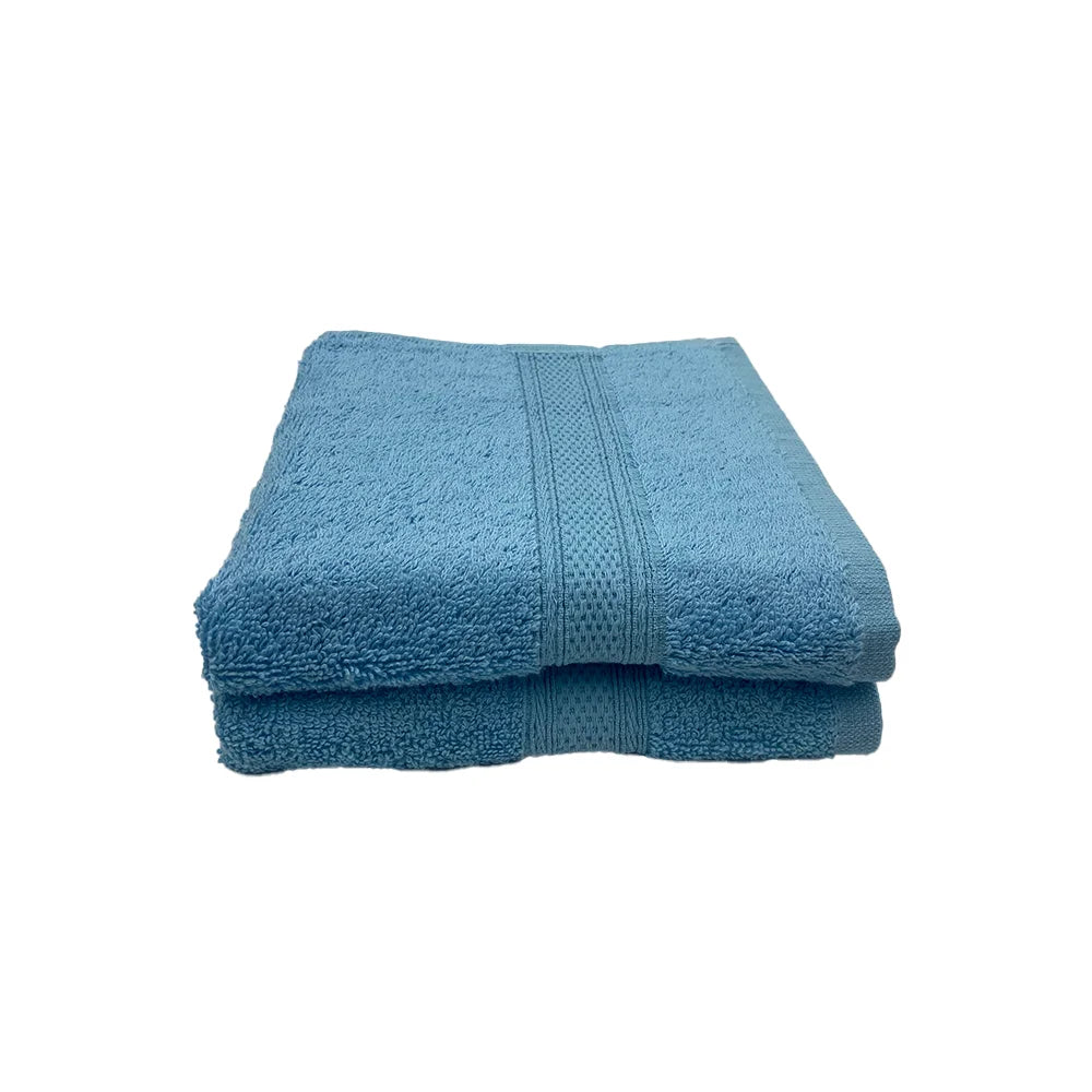 BYFT Daffodil Cotton Towel Light Blue Luxury - Soft, Absorbent, Quick-Dry, 500 GSM Bath Towel Set
