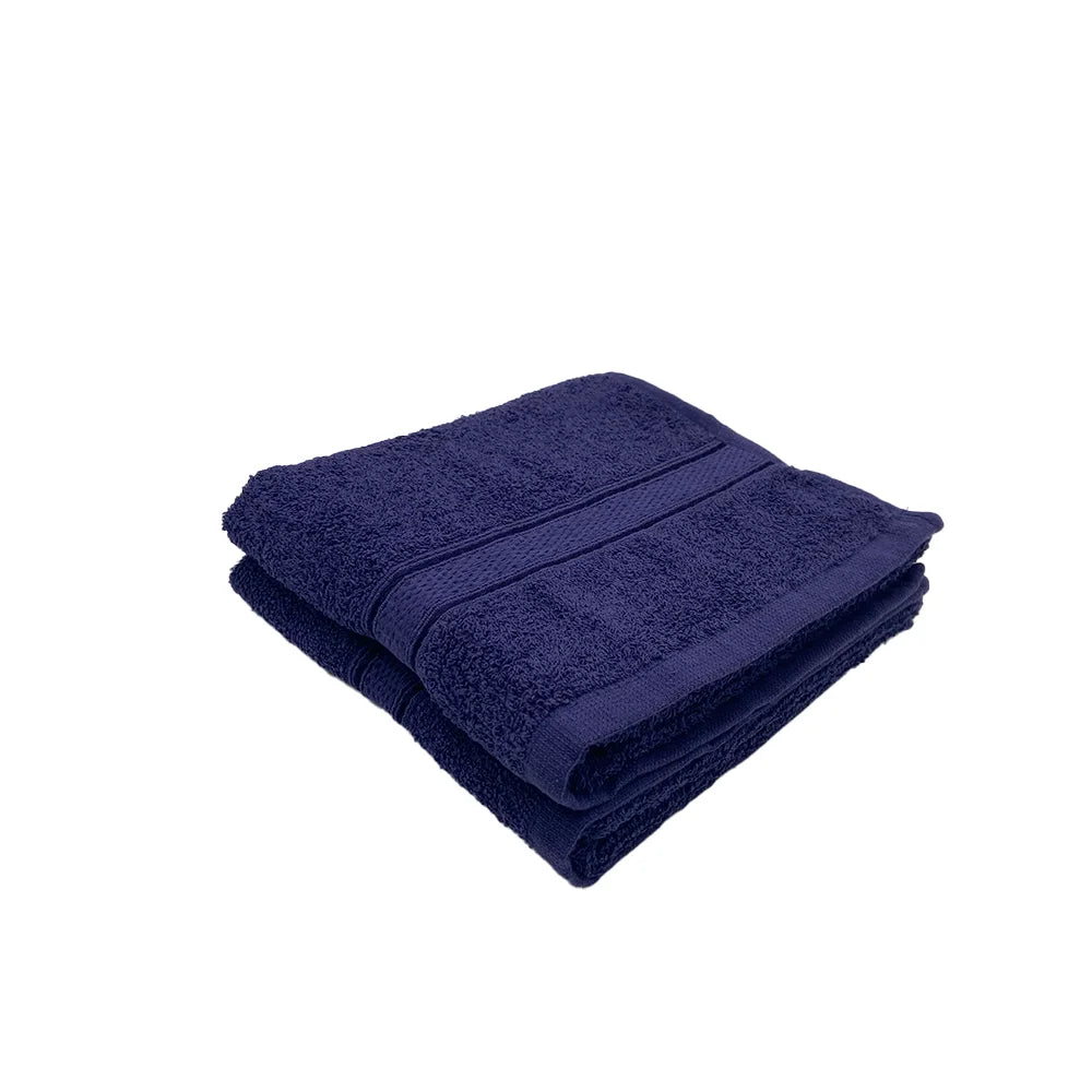 BYFT Daffodil Cotton Towel Navy Blue Luxury - Soft, Absorbent, Quick-Dry, 500 GSM Bath Towel Set