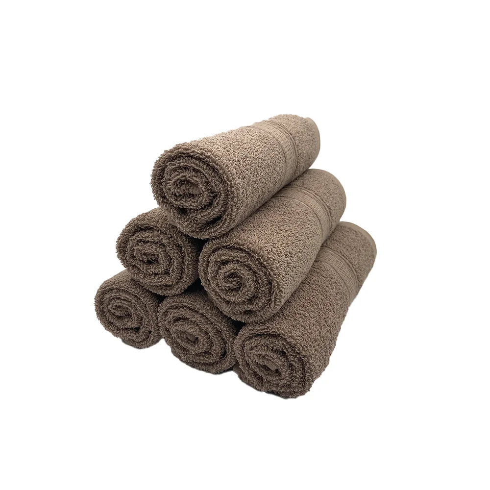 BYFT Daffodil Cotton Towel Dark Beige Luxury - Soft, Absorbent, Quick-Dry, 500 GSM Bath Towel Set