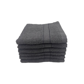 BYFT Daffodil Cotton Towel Dark Grey Luxury - Soft, Absorbent, Quick-Dry, 500 GSM Bath Towel Set