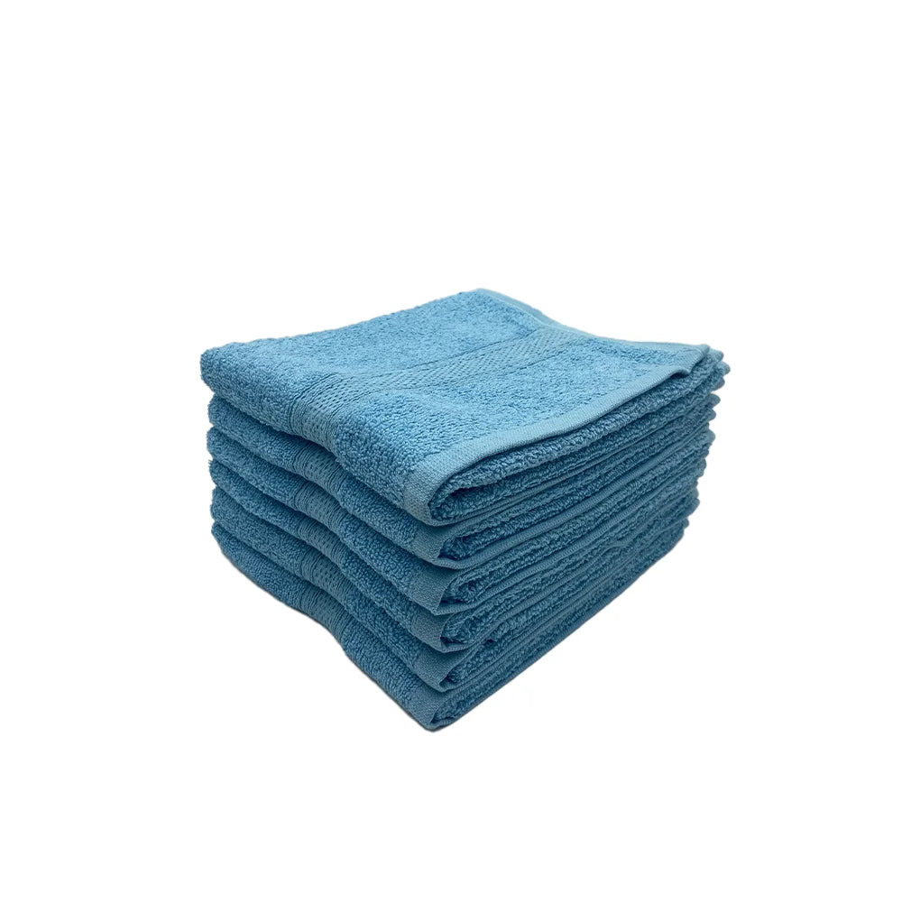 BYFT Daffodil Cotton Towel Light Blue Luxury - Soft, Absorbent, Quick-Dry, 500 GSM Bath Towel Set
