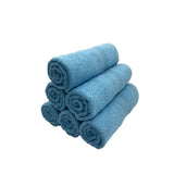 BYFT Daffodil Cotton Towel Light Blue Luxury - Soft, Absorbent, Quick-Dry, 500 GSM Bath Towel Set