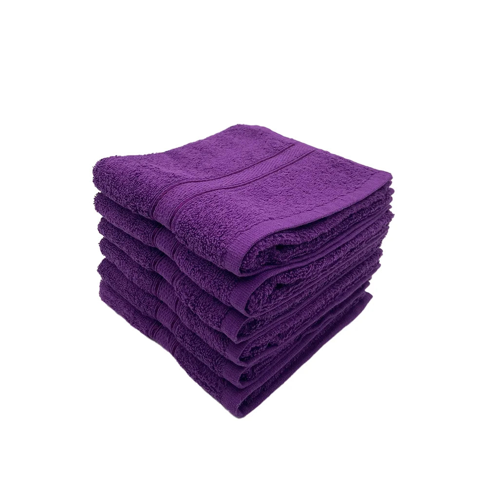 BYFT Daffodil Cotton Towel Purple Luxury - Soft, Absorbent, Quick-Dry, 500 GSM Bath Towel Set