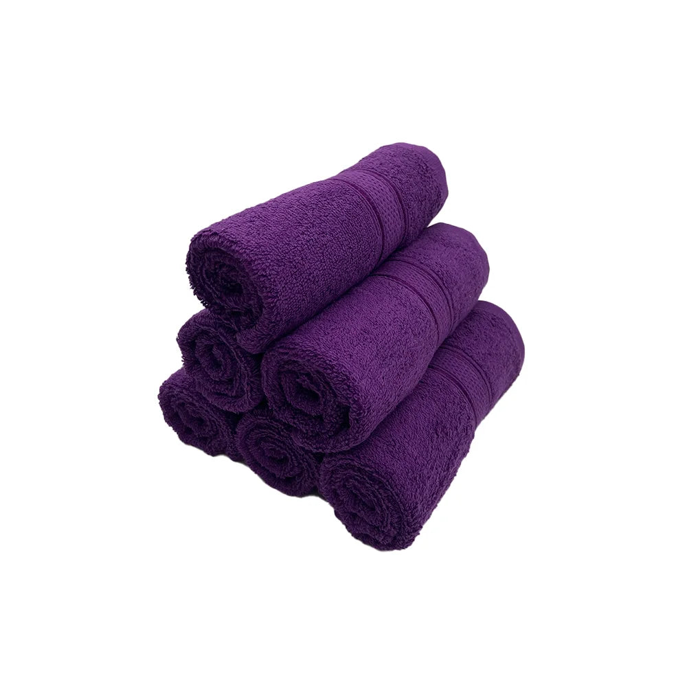 BYFT Daffodil Cotton Towel Purple Luxury - Soft, Absorbent, Quick-Dry, 500 GSM Bath Towel Set