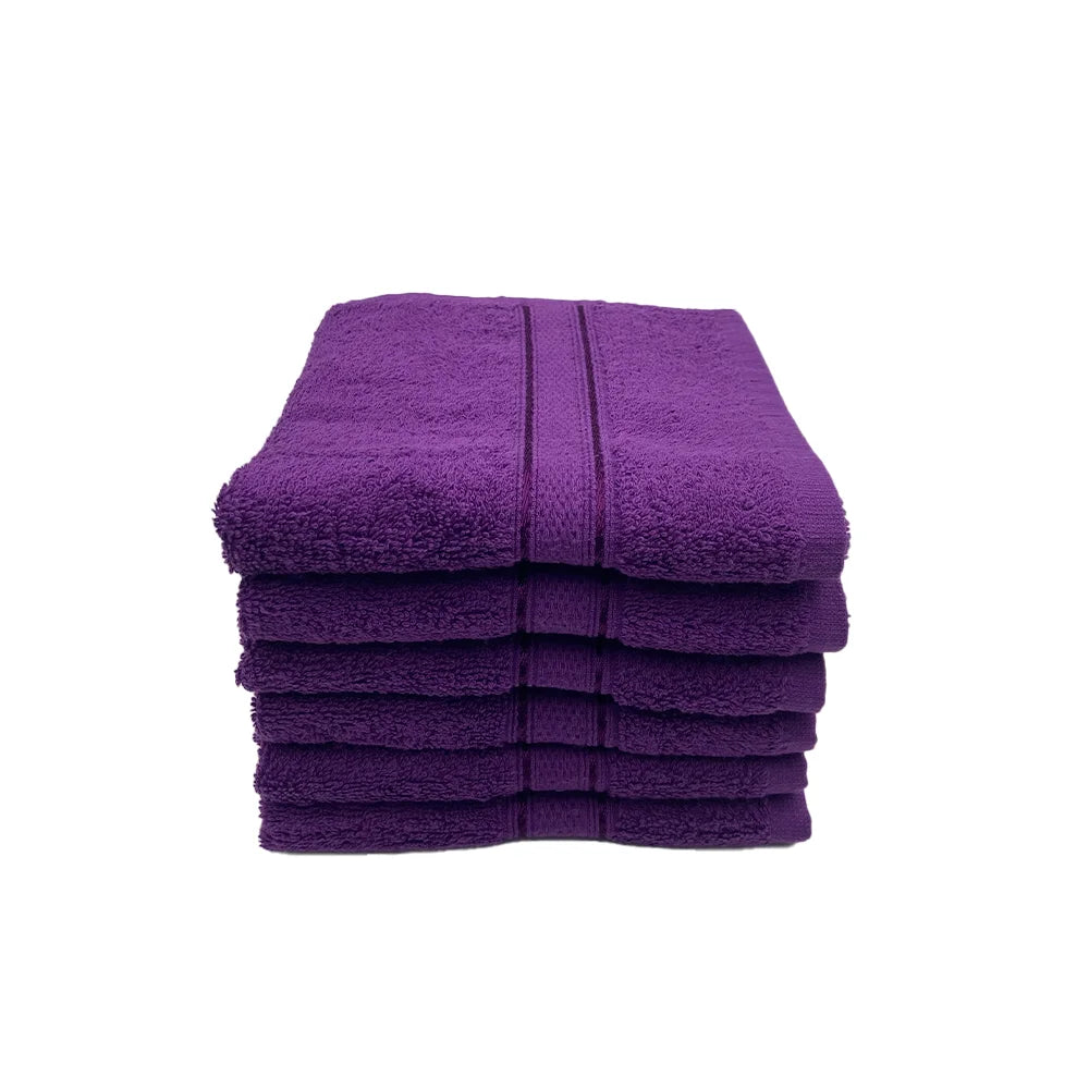BYFT Daffodil Cotton Towel Purple Luxury - Soft, Absorbent, Quick-Dry, 500 GSM Bath Towel Set