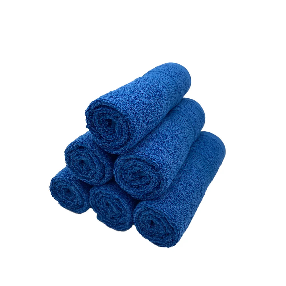 BYFT Daffodil Cotton Towel Royal Blue Luxury - Soft, Absorbent, Quick-Dry, 500 GSM Bath Towel Set