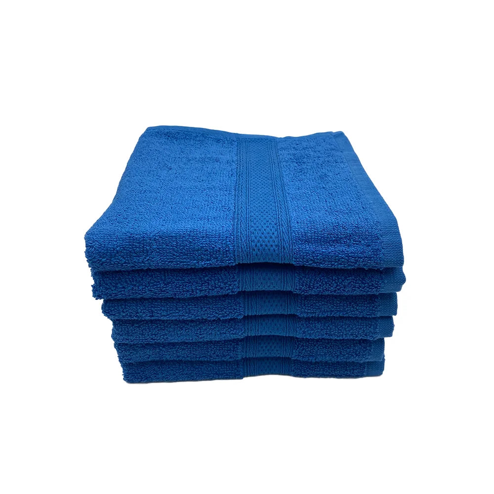 BYFT Daffodil Cotton Towel Royal Blue Luxury - Soft, Absorbent, Quick-Dry, 500 GSM Bath Towel Set