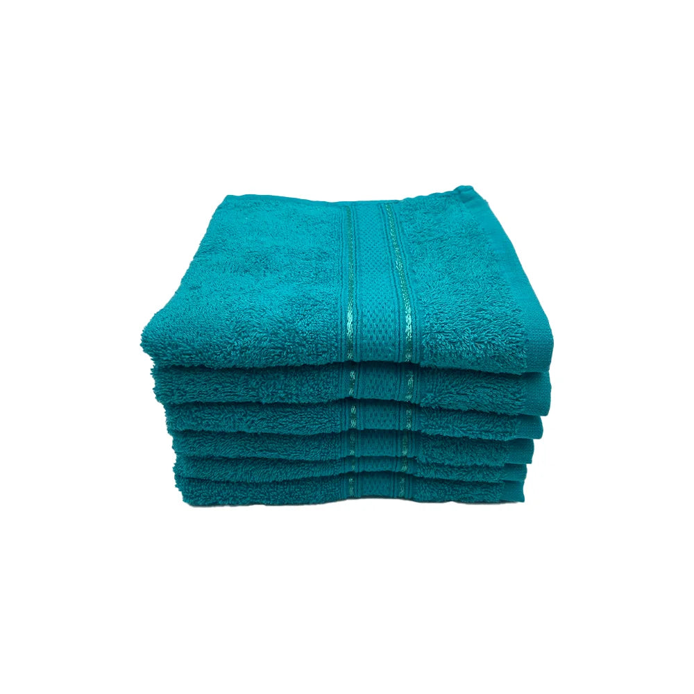 BYFT Daffodil Cotton Towel Turquoise Blue Luxury - Soft, Absorbent, Quick-Dry, 500 GSM Bath Towel Set