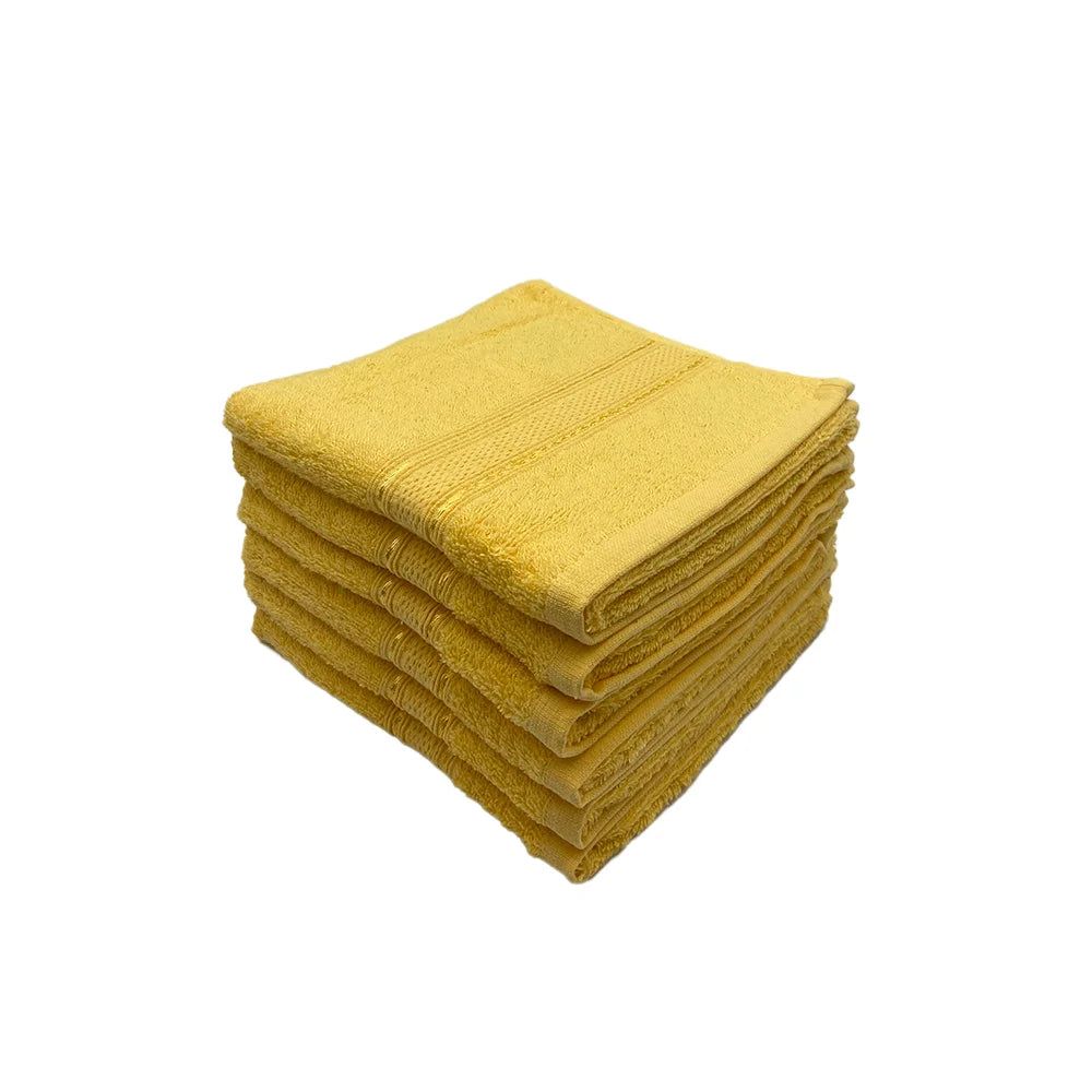 BYFT Daffodil Cotton Towel Yellow Luxury - Soft, Absorbent, Quick-Dry, 500 GSM Bath Towel Set