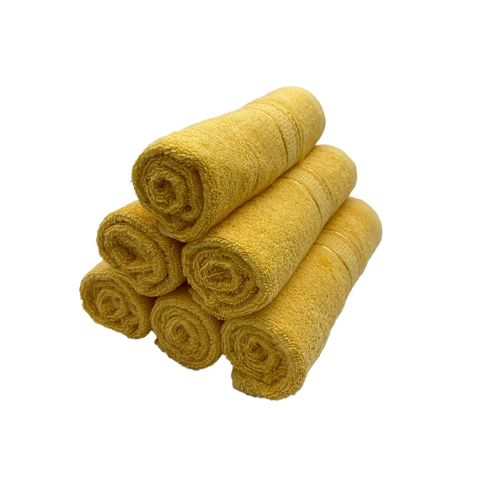 BYFT Daffodil Cotton Towel Yellow Luxury - Soft, Absorbent, Quick-Dry, 500 GSM Bath Towel Set