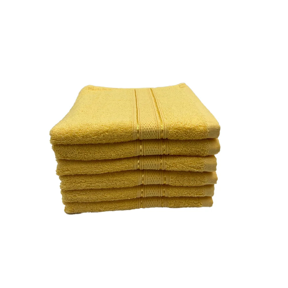 BYFT Daffodil Cotton Towel Yellow Luxury - Soft, Absorbent, Quick-Dry, 500 GSM Bath Towel Set