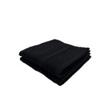 BYFT Daffodil Cotton Towel Black Luxury - Soft, Absorbent, Quick-Dry, 500 GSM Bath Towel Set