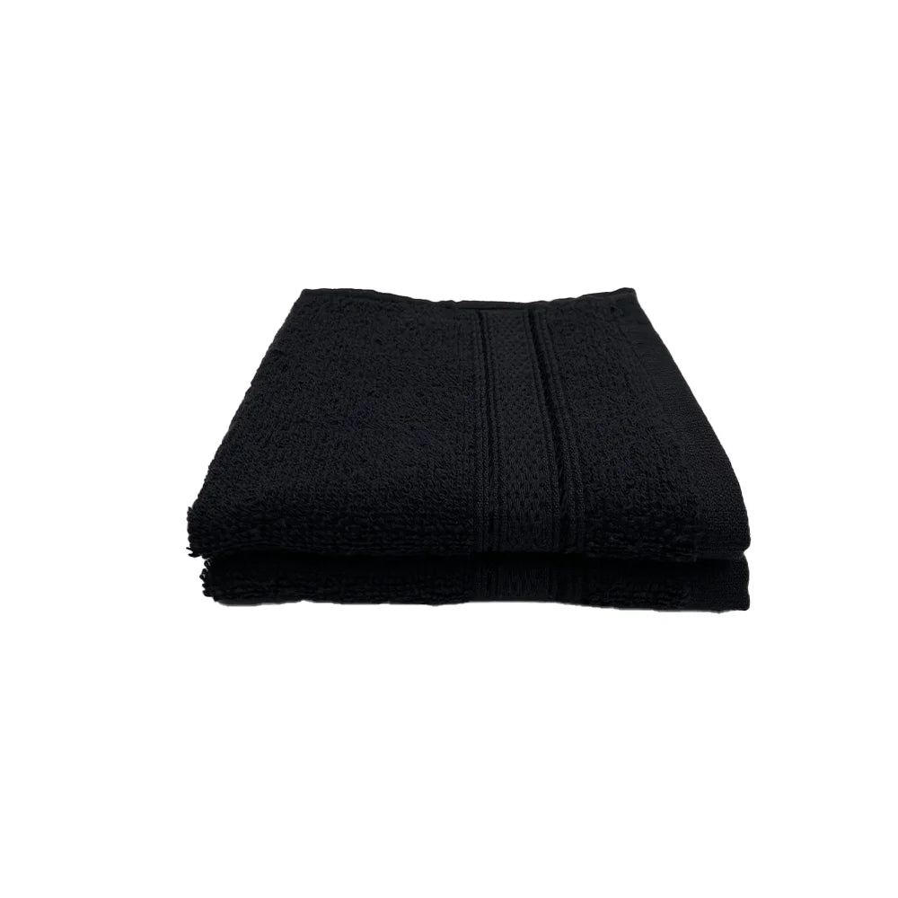 BYFT Daffodil Cotton Towel Black Luxury - Soft, Absorbent, Quick-Dry, 500 GSM Bath Towel Set