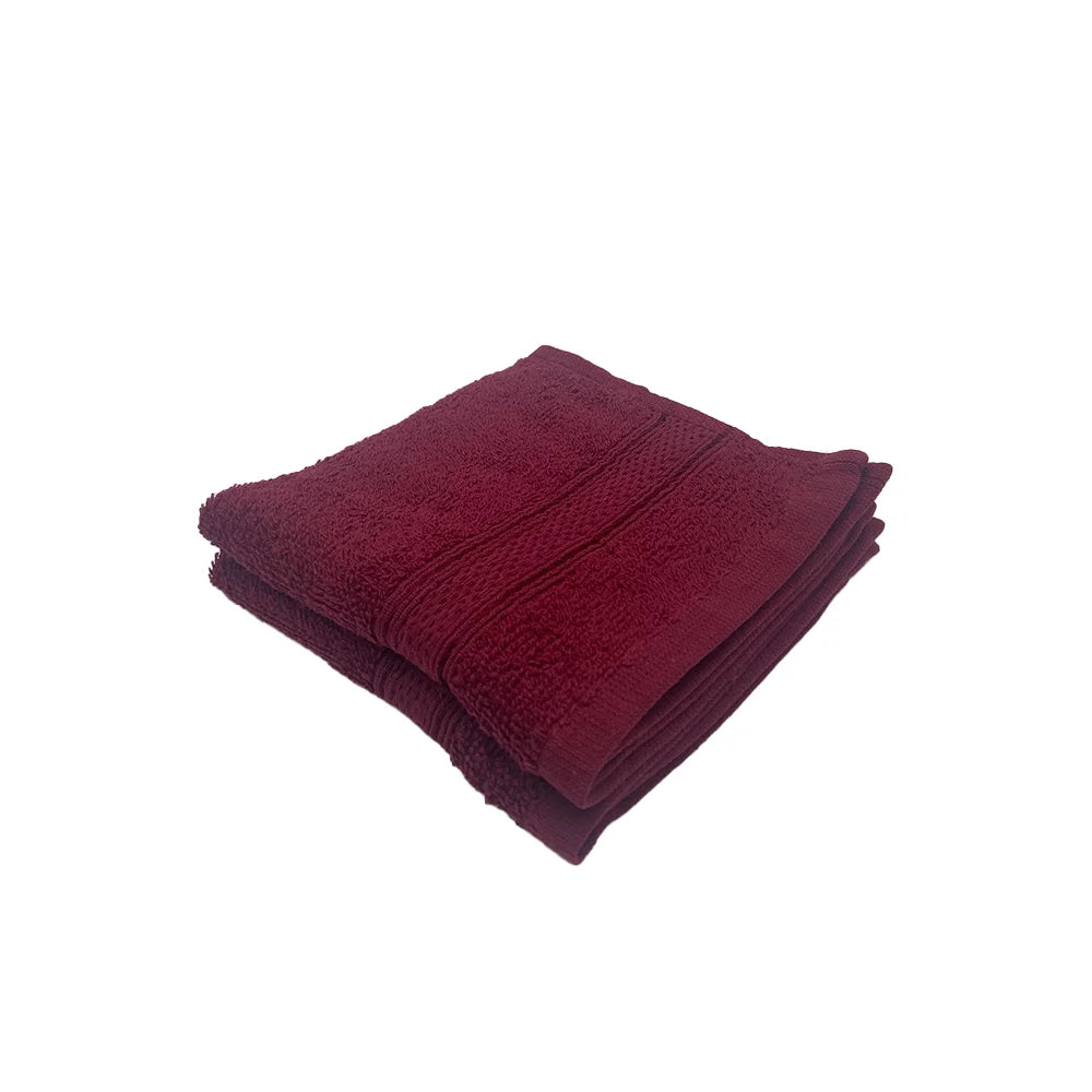 BYFT Daffodil Cotton Towel Burgundy Luxury - Soft, Absorbent, Quick-Dry, 500 GSM Bath Towel Set