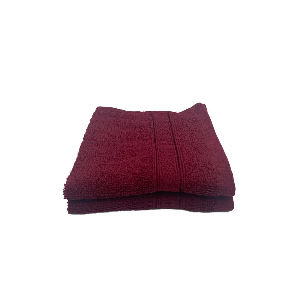 BYFT Daffodil Cotton Towel Burgundy Luxury - Soft, Absorbent, Quick-Dry, 500 GSM Bath Towel Set