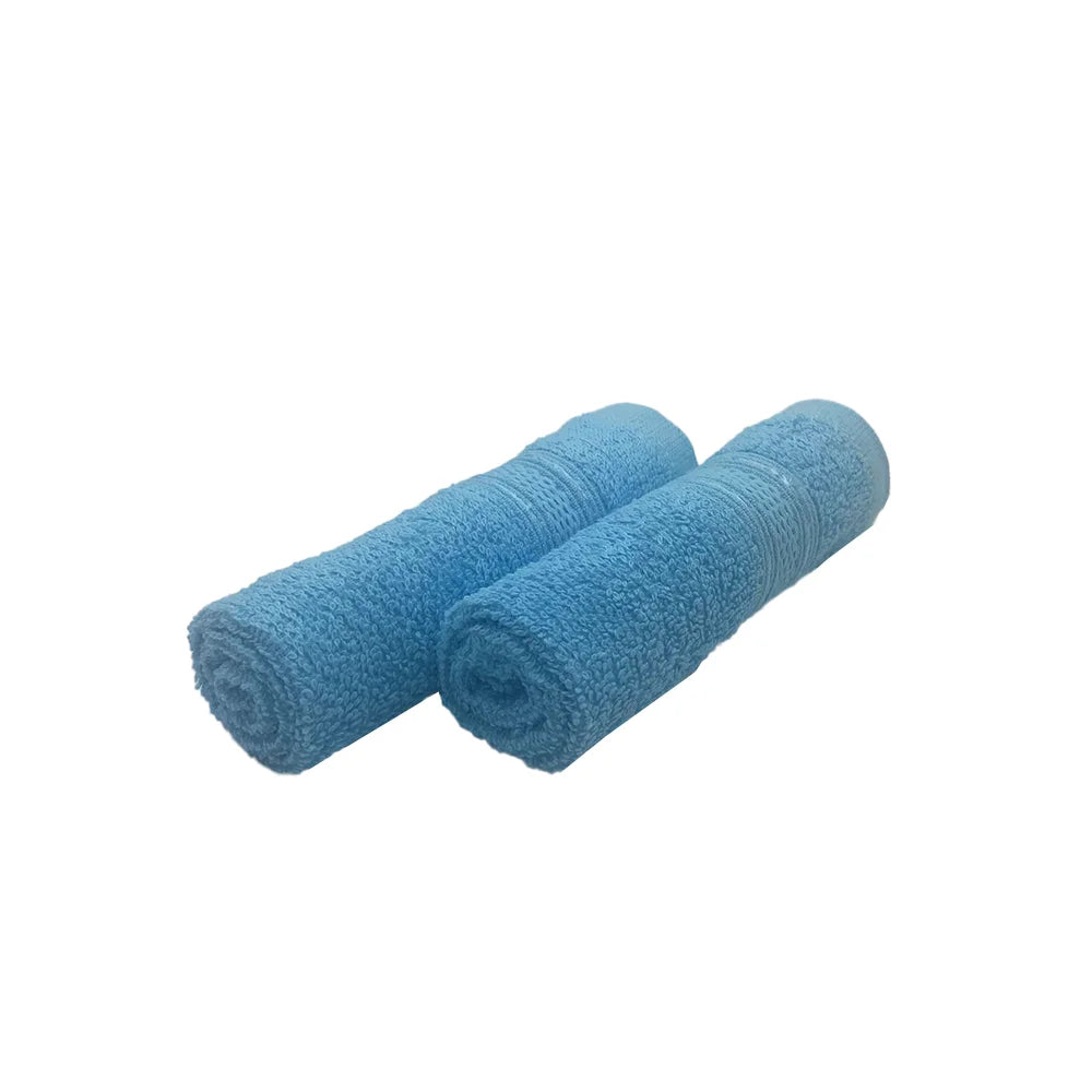 BYFT Daffodil Cotton Towel Light Blue Luxury - Soft, Absorbent, Quick-Dry, 500 GSM Bath Towel Set