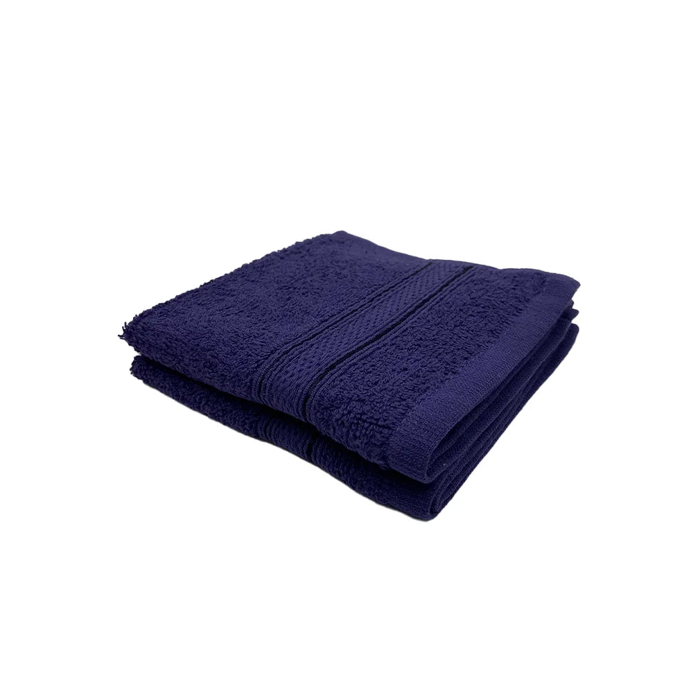 BYFT Daffodil Cotton Towel Navy Blue Luxury - Soft, Absorbent, Quick-Dry, 500 GSM Bath Towel Set