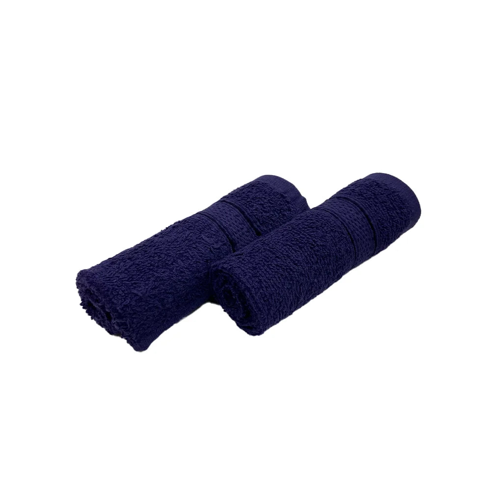 BYFT Daffodil Cotton Towel Navy Blue Luxury - Soft, Absorbent, Quick-Dry, 500 GSM Bath Towel Set