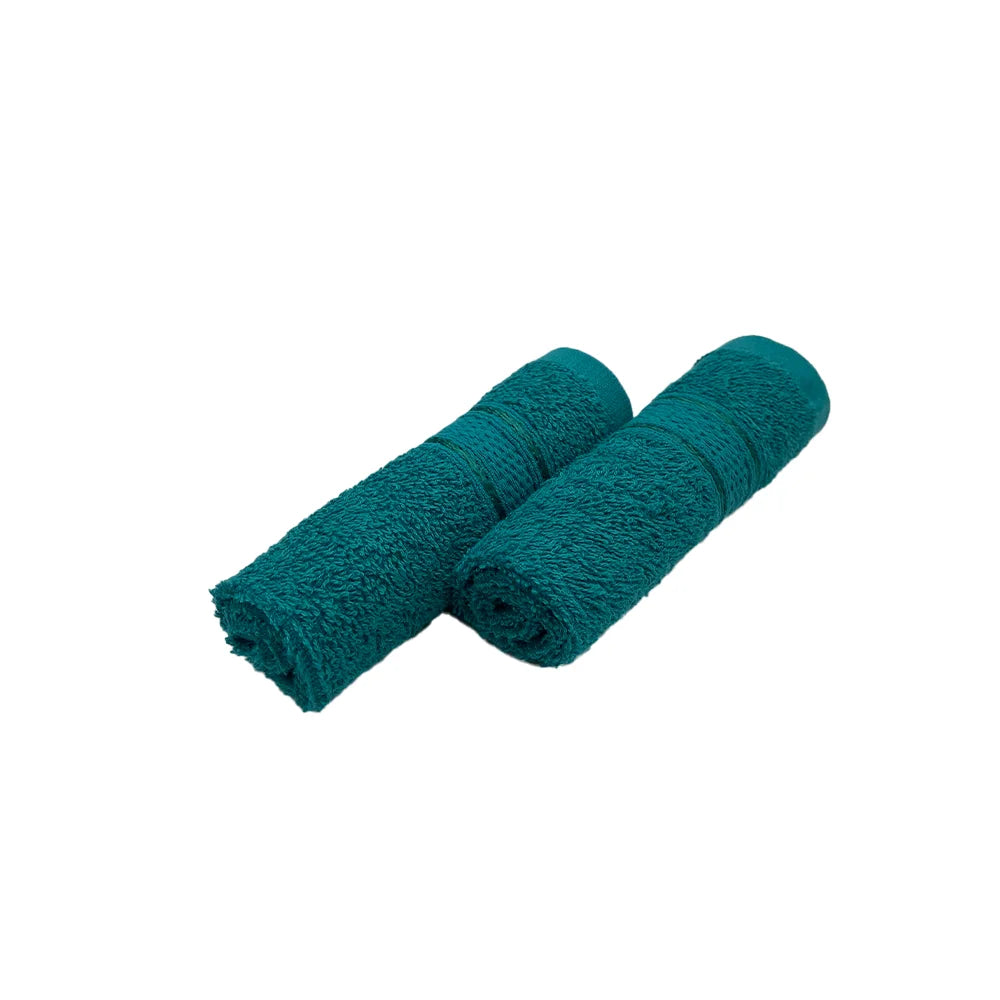 BYFT Daffodil Cotton Towel Turquoise Blue Luxury - Soft, Absorbent, Quick-Dry, 500 GSM Bath Towel Set