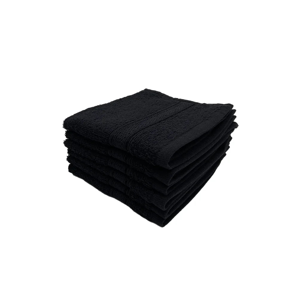 BYFT Daffodil Cotton Towel Black Luxury - Soft, Absorbent, Quick-Dry, 500 GSM Bath Towel Set