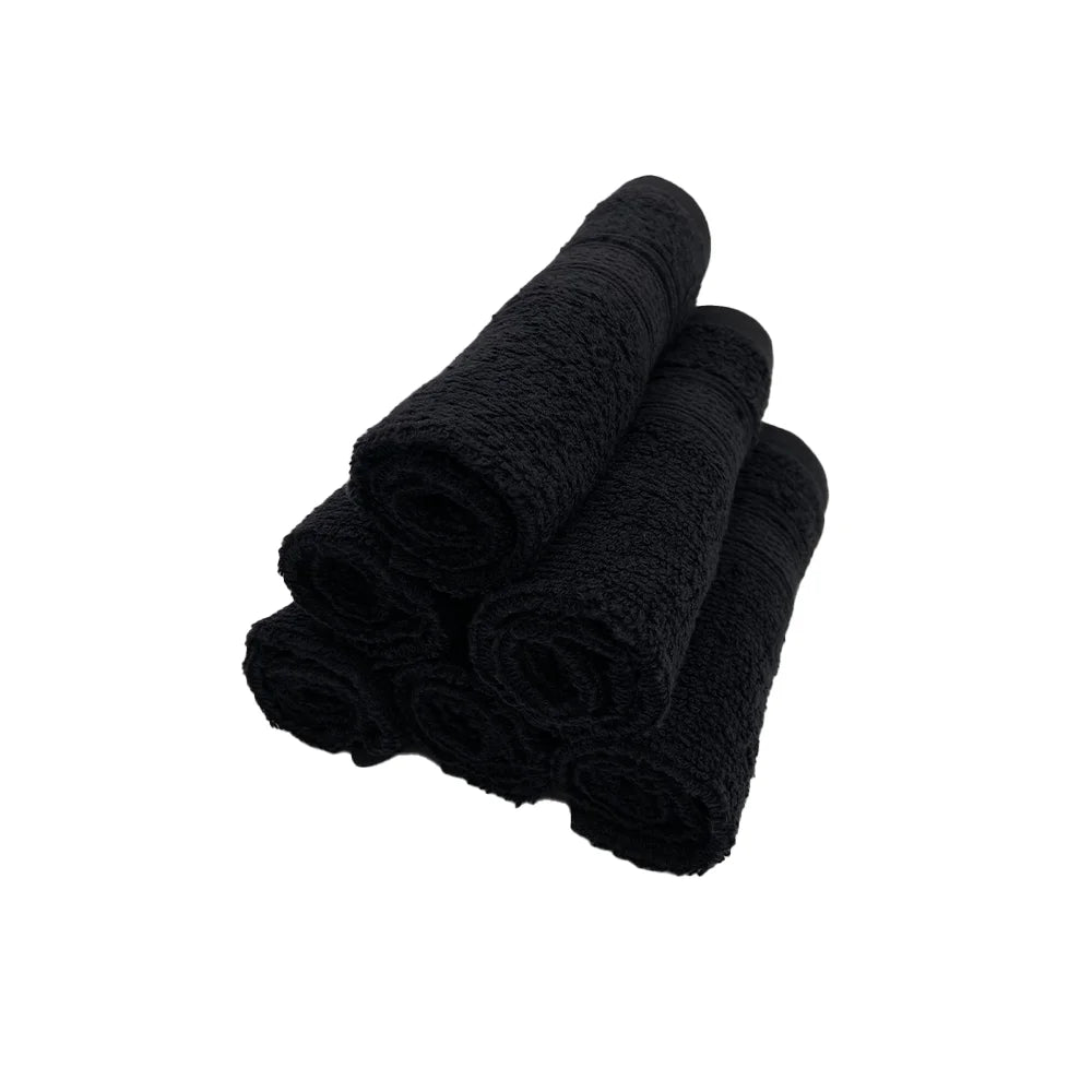 BYFT Daffodil Cotton Towel Black Luxury - Soft, Absorbent, Quick-Dry, 500 GSM Bath Towel Set