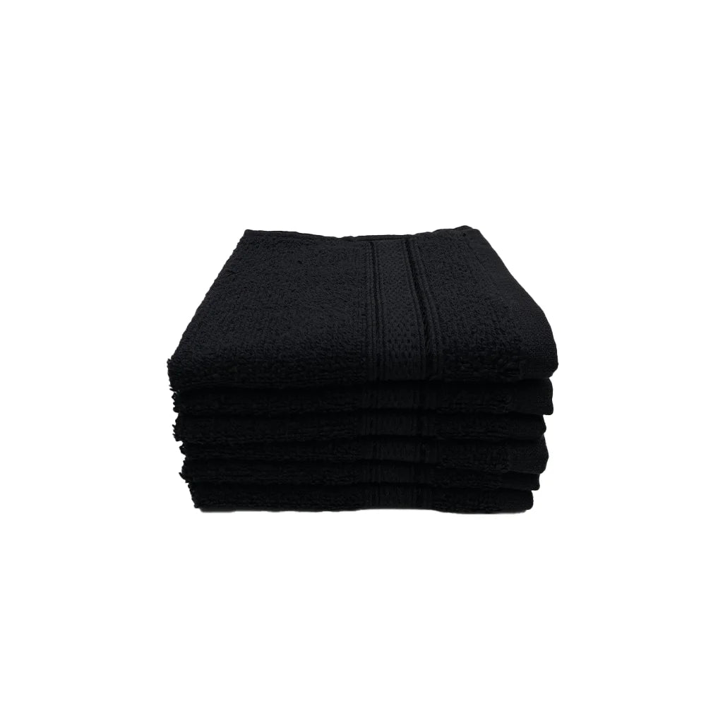 BYFT Daffodil Cotton Towel Black Luxury - Soft, Absorbent, Quick-Dry, 500 GSM Bath Towel Set