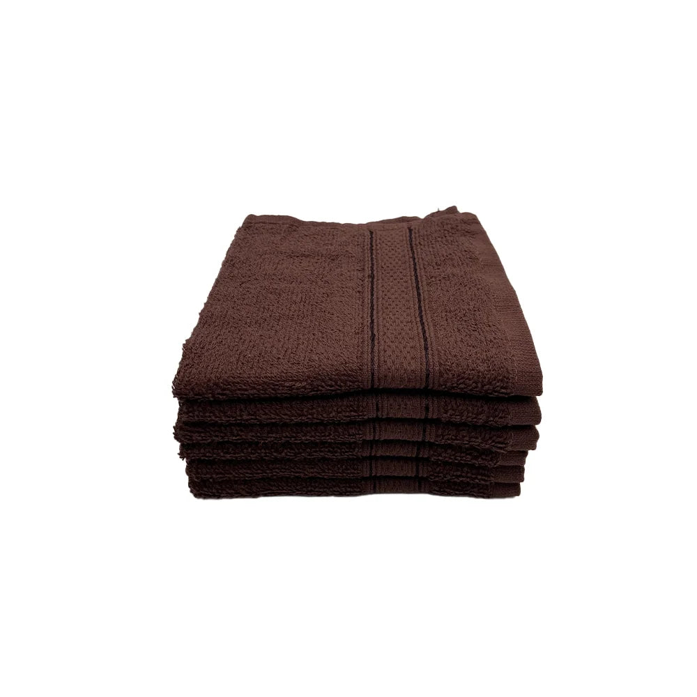 BYFT Daffodil Cotton Towel Brown Luxury - Soft, Absorbent, Quick-Dry, 500 GSM Bath Towel Set