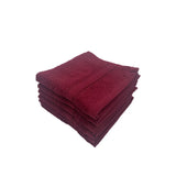 BYFT Daffodil Cotton Towel Burgundy Luxury - Soft, Absorbent, Quick-Dry, 500 GSM Bath Towel Set
