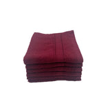 BYFT Daffodil Cotton Towel Burgundy Luxury - Soft, Absorbent, Quick-Dry, 500 GSM Bath Towel Set