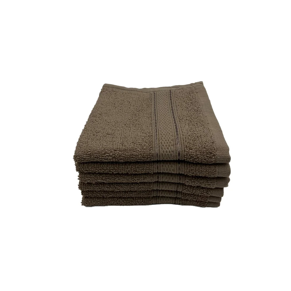 BYFT Daffodil Cotton Towel Dark Beige Luxury - Soft, Absorbent, Quick-Dry, 500 GSM Bath Towel Set
